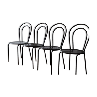 4 chaises en acier