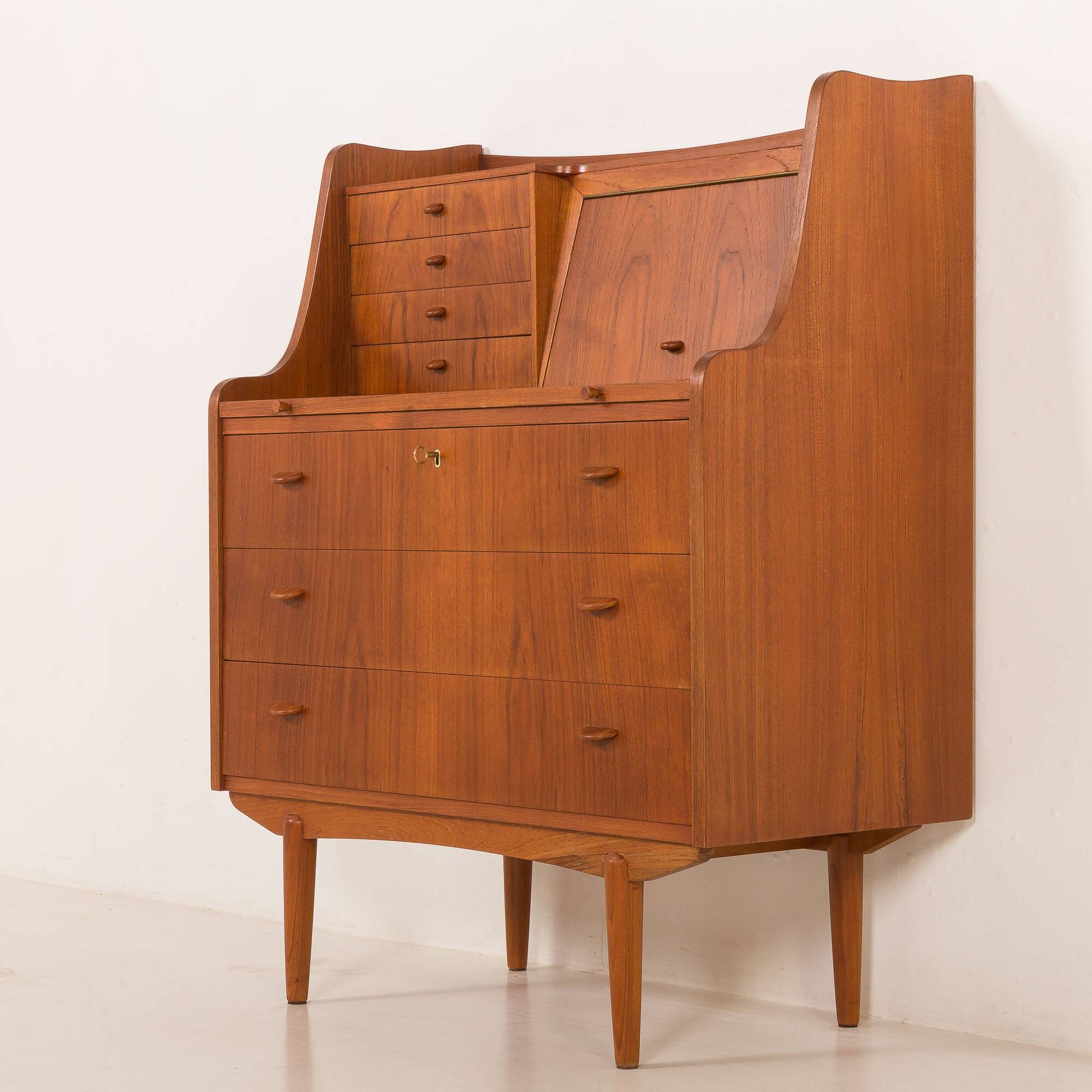 Danish teak secretaire with a hidden vanity by Storgaard Nielsens MBF, 1960