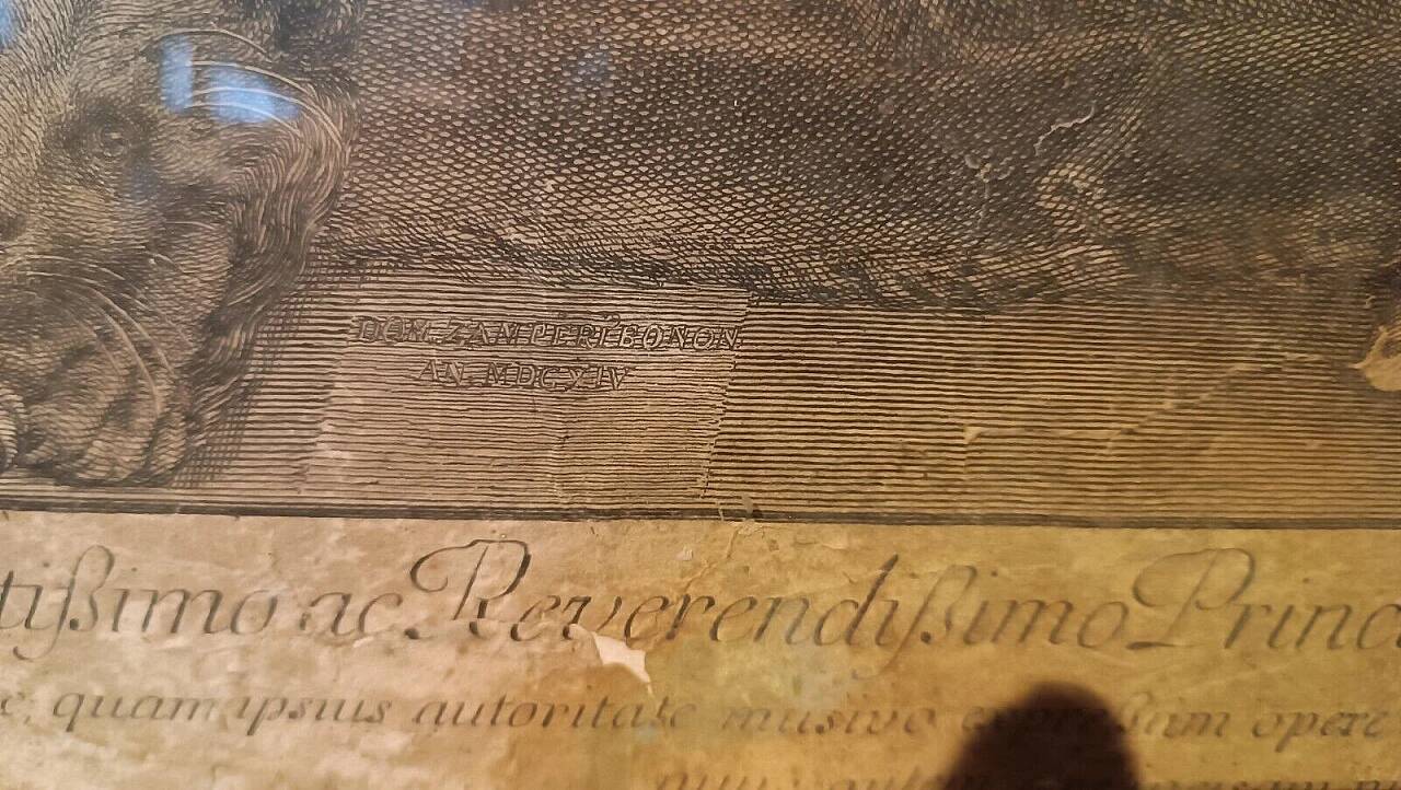 Jacob Frey, biblical scene, engraving, 18th century