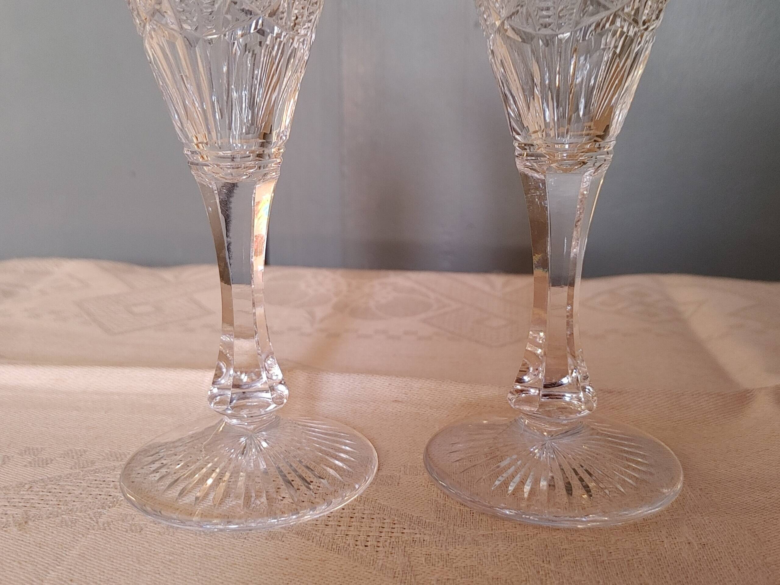 Saint louis 2 Port/white wine glasses Cut crystal