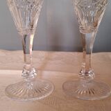 Saint louis 2 Port/white wine glasses Cut crystal