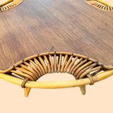 Janine Abraham Rattan Tripod Coffee Table