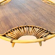 Janine Abraham Rattan Tripod Coffee Table
