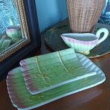 Double asparagus dish, slush sauce boat