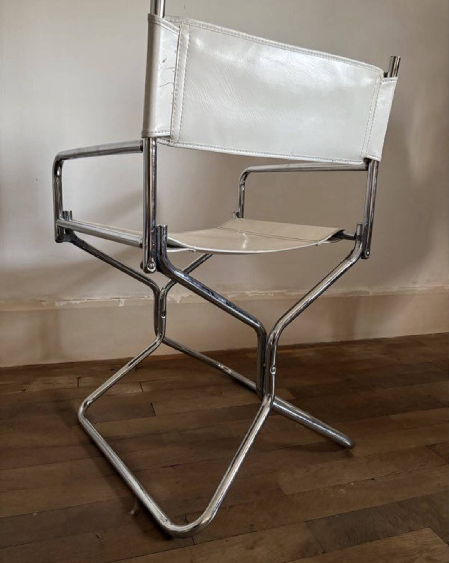 Mid-century director's chair Lafuma vintage chair from the 70s.