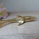 Golden Brass Dolphin Figurine, Dolphin Paperweight Desk Decoration