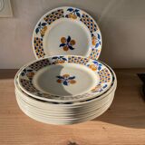 Lot of Badonvillier plates Beauvais model