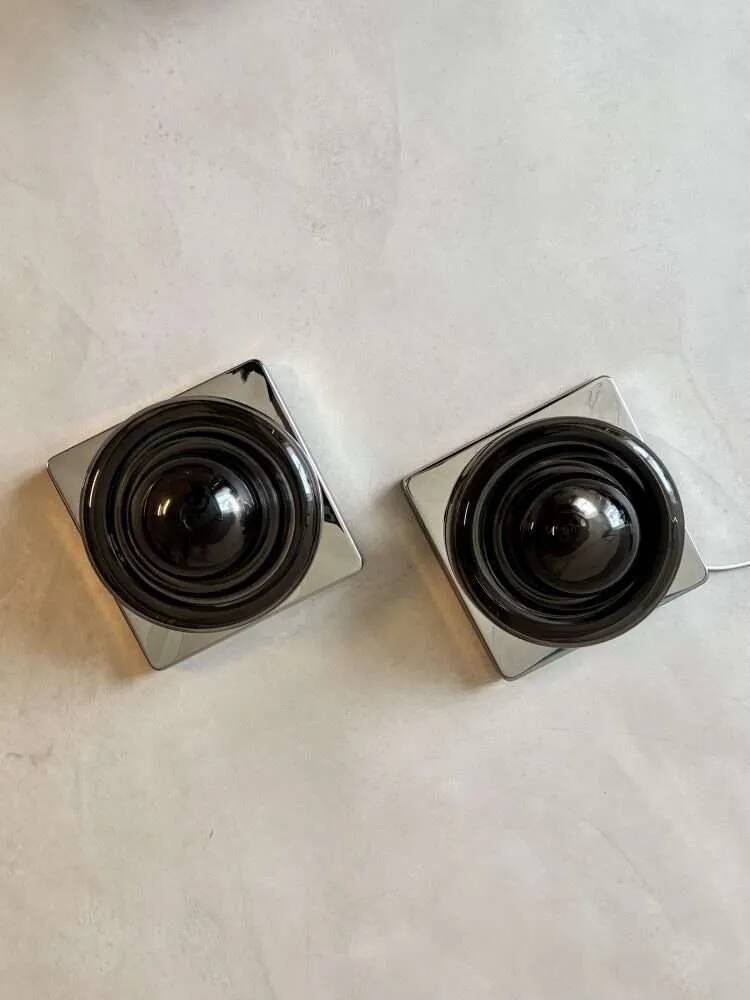 Cosack wall sconces in tinted glass from the 1970s.