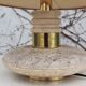 Table lamp in marble, brass and plastic, 1960