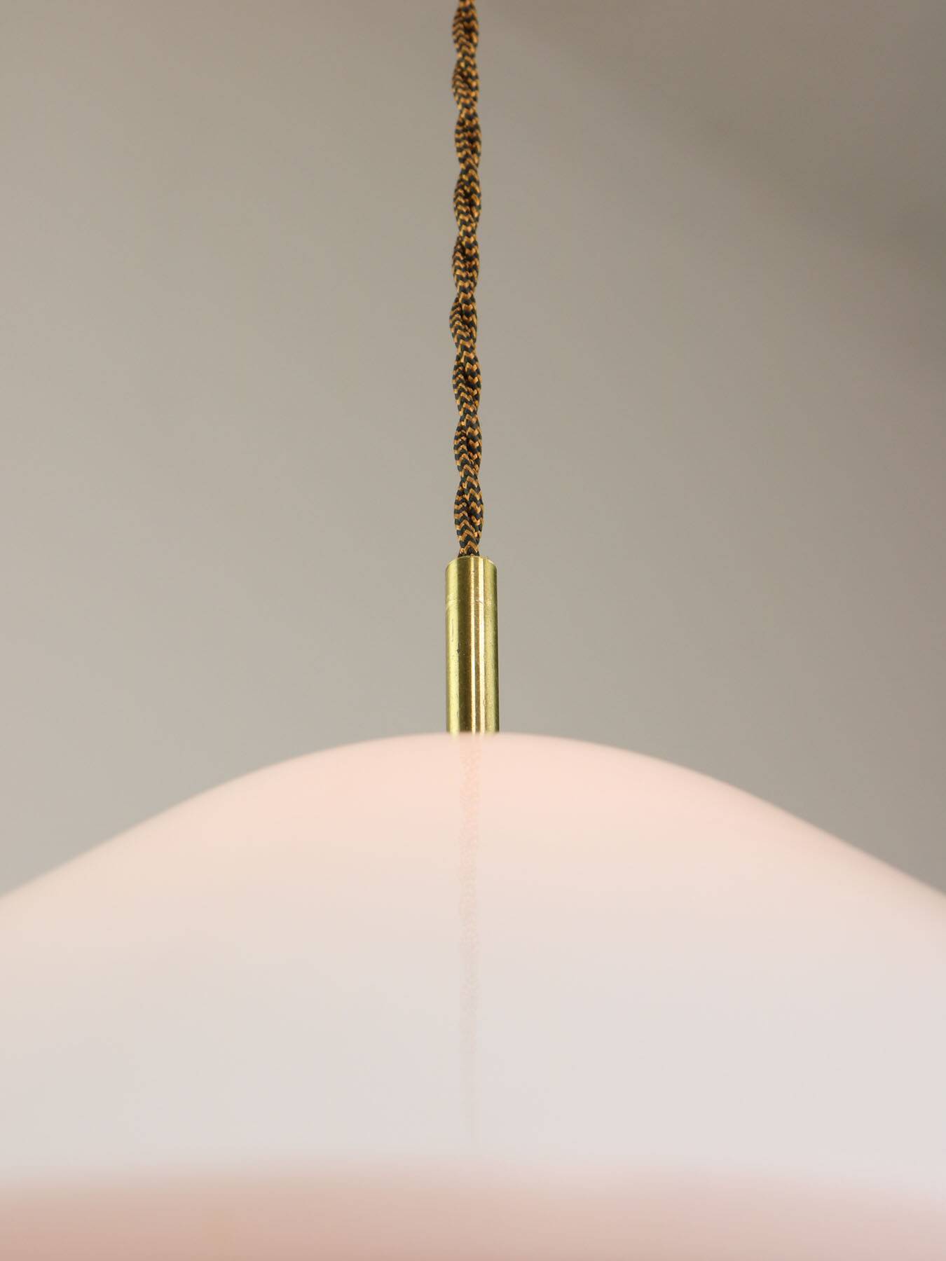 Elpis Pendant by Luigi Massoni for Guzzini in Plexiglass & Brass, 1970s