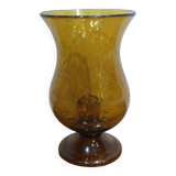 Very pretty candle holder in Biot bubble blown glass