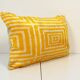 Silk ikat velvet pillow