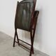 Vintage leather folding chair 'Campaign chair' 1950