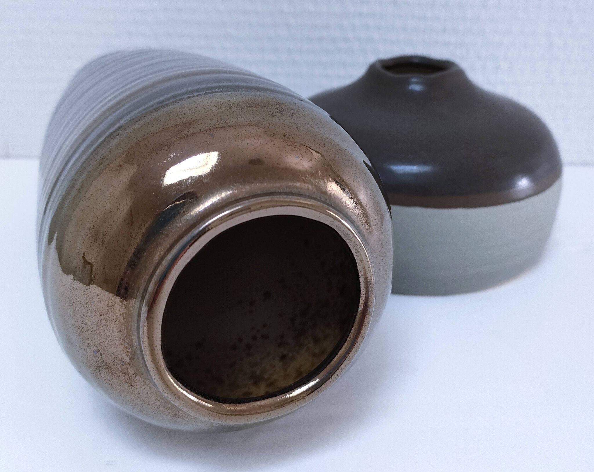 Two Broste Copenhagen designer ceramic vases