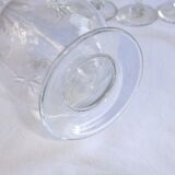 Bohemian crystal liqueur service Baccarat St Louis carafe glasses signed by an anchor