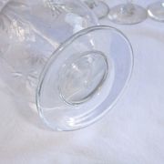 Bohemian crystal liqueur service Baccarat St Louis carafe glasses signed by an anchor