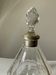 Antique crystal bottle with art deco hallmarked silver neck with facets