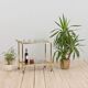 Mid-century italian brass bar cart with portable tray, 1960s