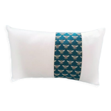 Cushion cover Bee fabrics on emerald green background