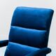 fauteuil velours bleu métal vert 60s moderne