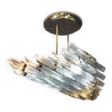 Vintage 1960’s Venini Style Murano Glass Ceiling Chandelier Light