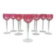 10 cut crystal wine glasses from Roemer, Cristallerie Nancy, double-stamped.