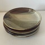 Set of 6 stoneware plates