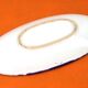 Ceramic bowl oval shape Fish decor