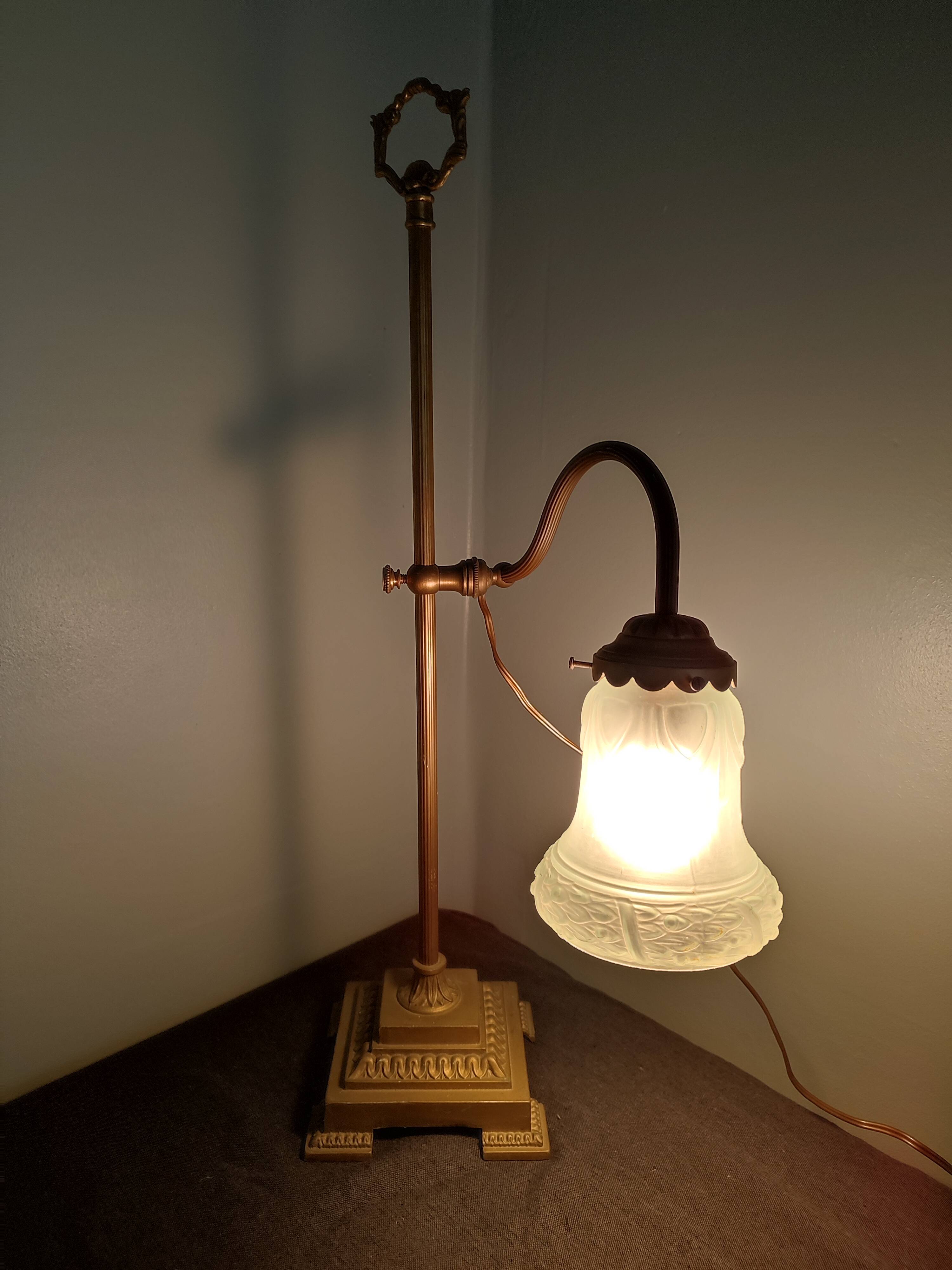 Large antique lamp collar sign art nouveau