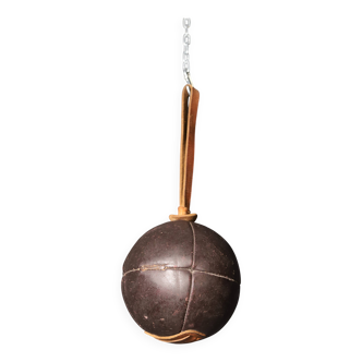 Large Vintage Leather Medicine Ball