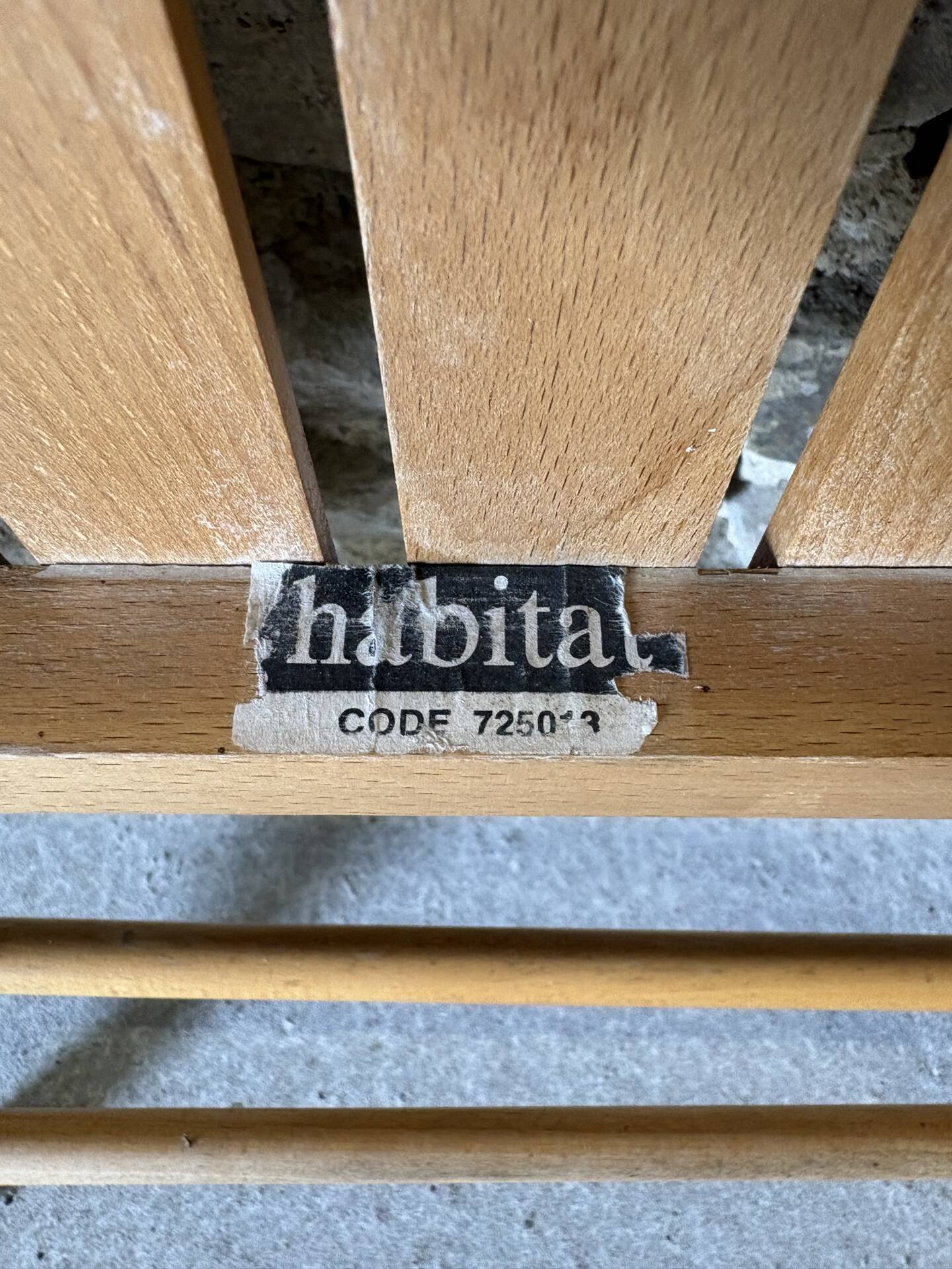 4 folding wooden chairs for Habitat, 1980
