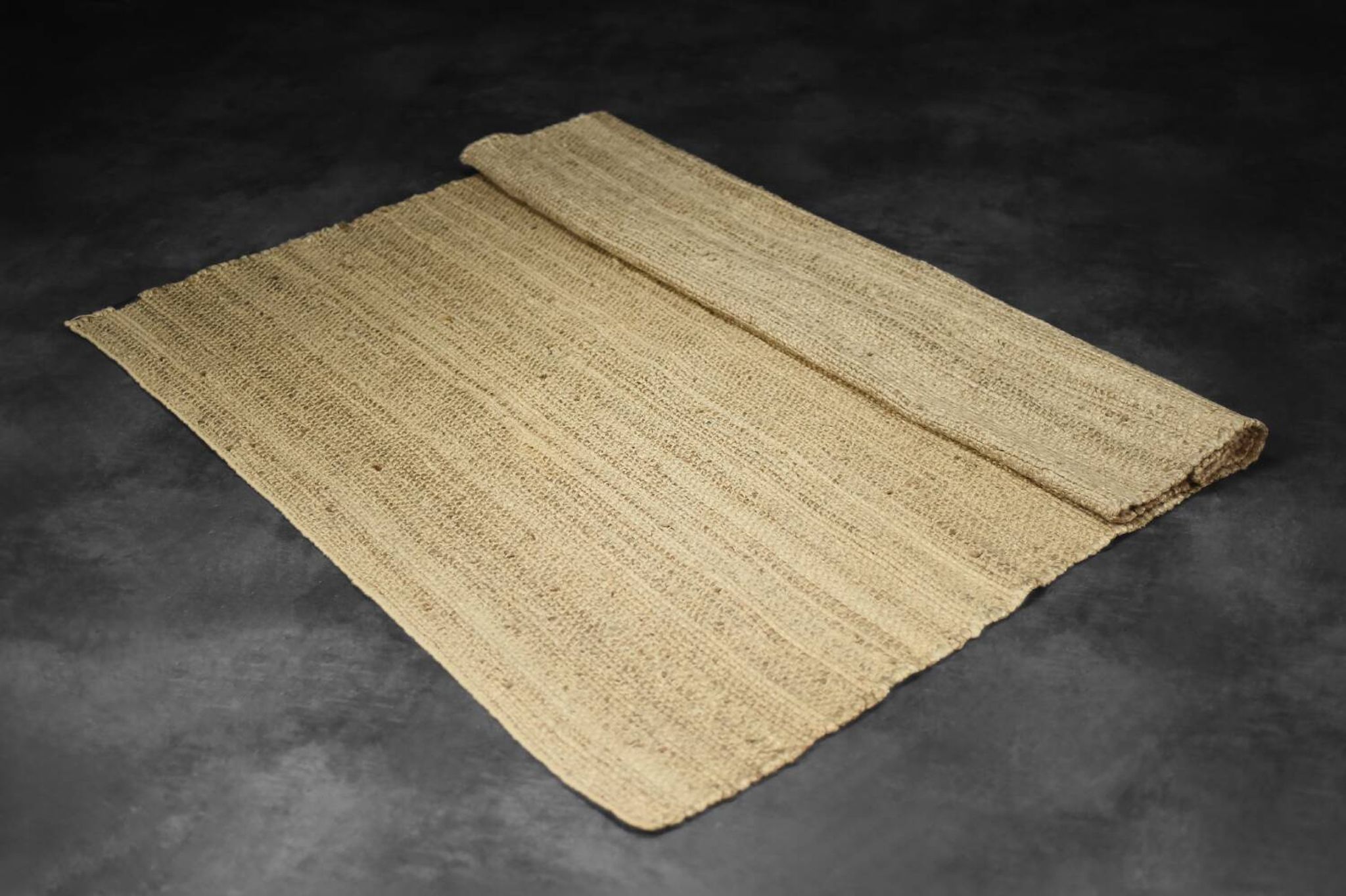 Tapis indien en jute tissé à plat, années 1970