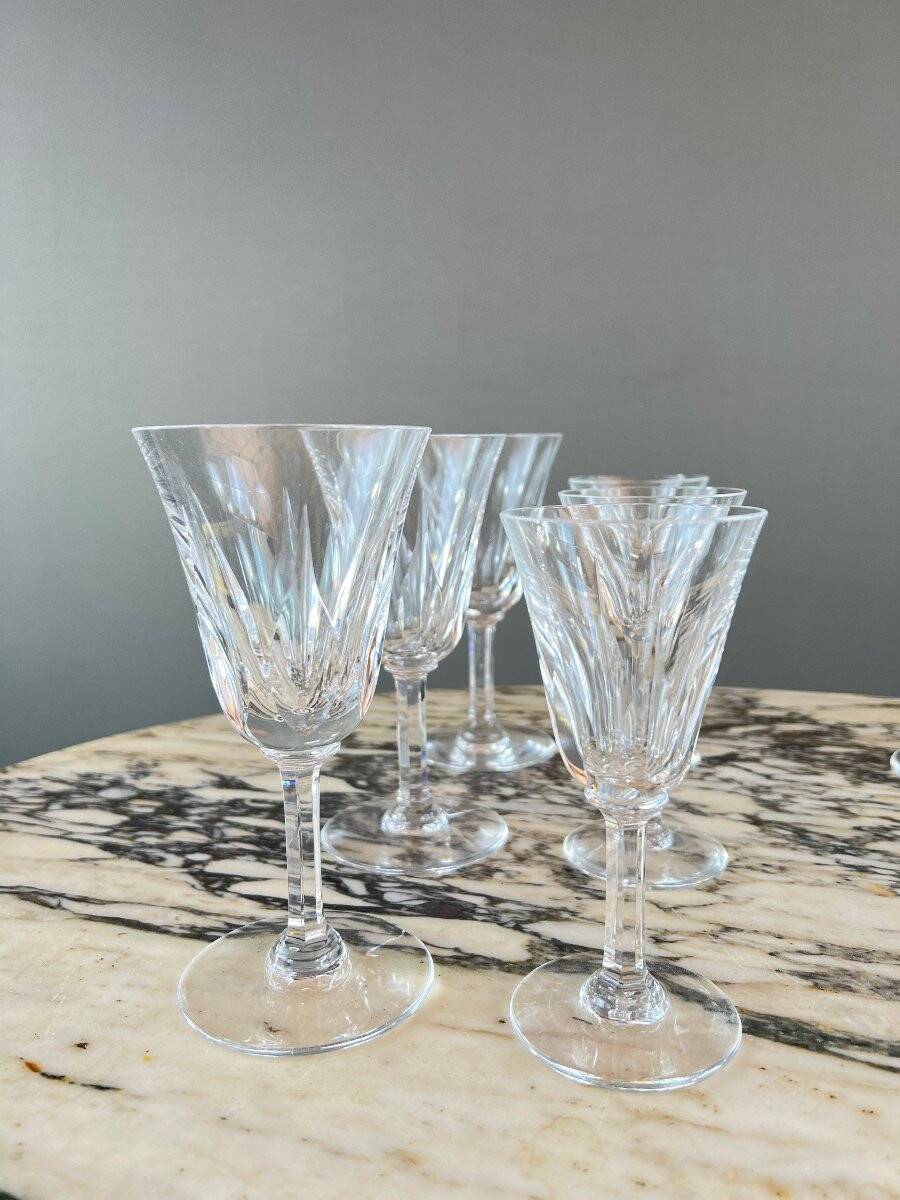 Saint Louis Crystal Glass Service, Cerdagne Pattern, 20th Century