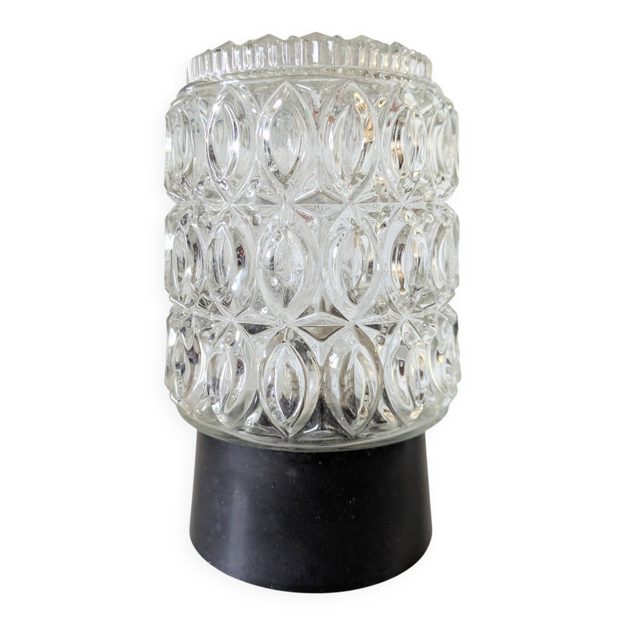 70s design diamond glass ceiling light
