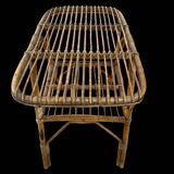 Rattan coffee table in the style of Franco Albini, Italy, 1960s