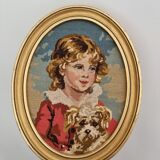 Canvas and gilded frame