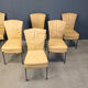 Vintage leather dining chairs, set of 6, 1980s
