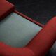 Vintage Mid-Century Scandinavian Modern 3-Seater Red Sofa