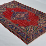 Anatolian handmade vintage rug 230 cm x 150 cm