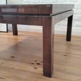 Brown lacquered designer coffee table