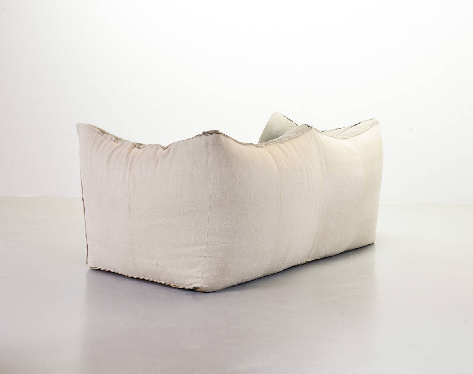 Mario Bellini 2-Seat Le Bambole Sofa for C&B Italia in Leather & Fabric 70s