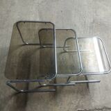 3 vintage nesting tables 70'S