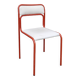 Tubular red metal chair, 70s