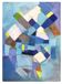 Tableau Bleu Abstrait