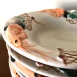 Set of 6 hollow plates in slip