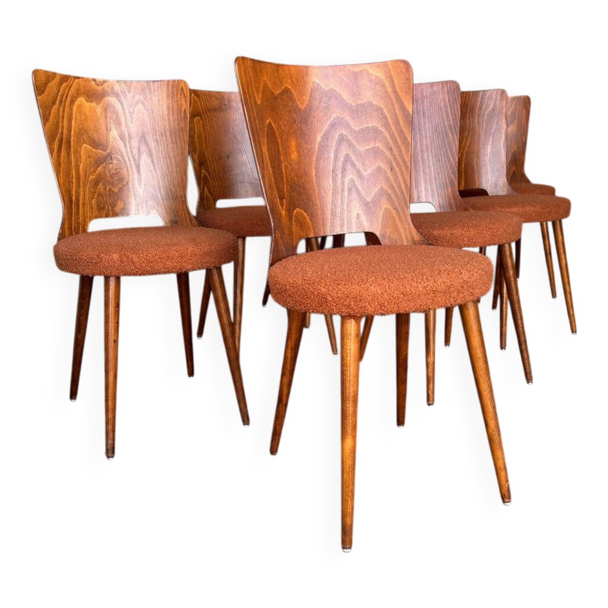Set of 8 Baumann bistro chairs
