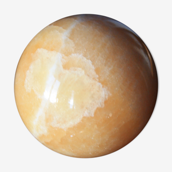 Sphere calcite orange, serre livres