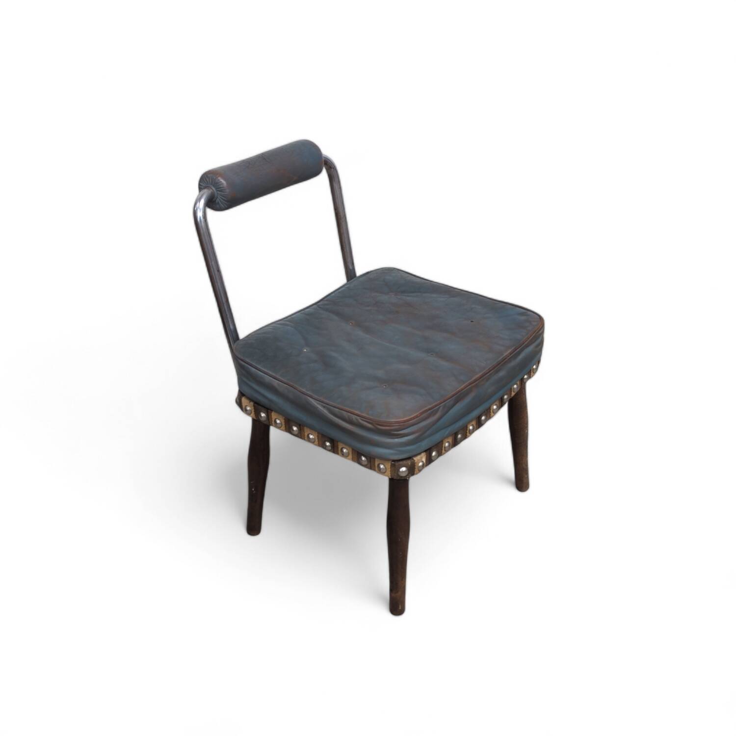 1940s modernist avantgarde tubular steel chair