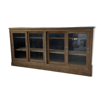 Oak craft furniture sideboard with glass doors