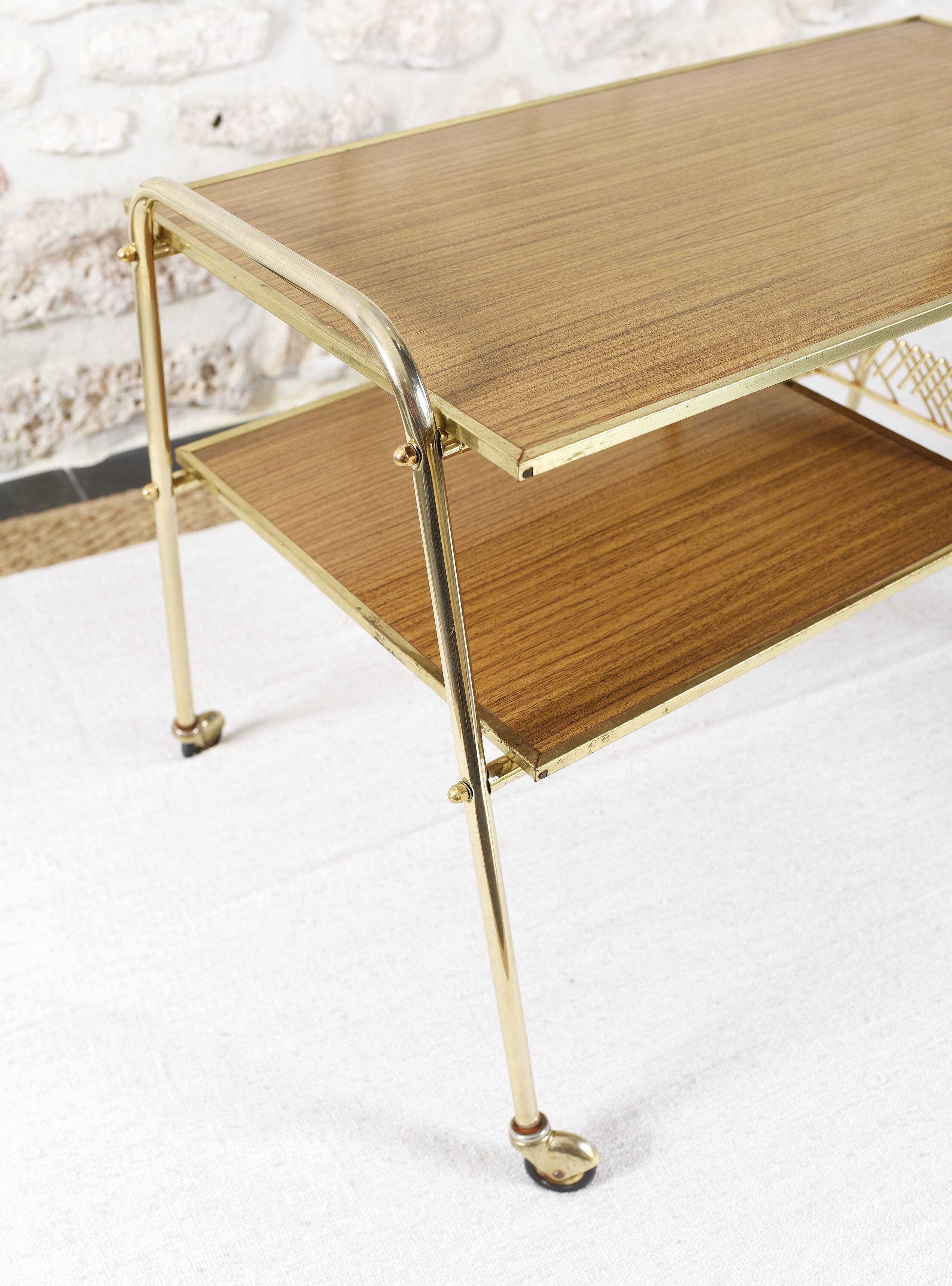 Vintage vinyl holder trolley